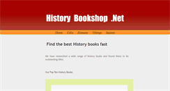 Desktop Screenshot of historybookshop.net